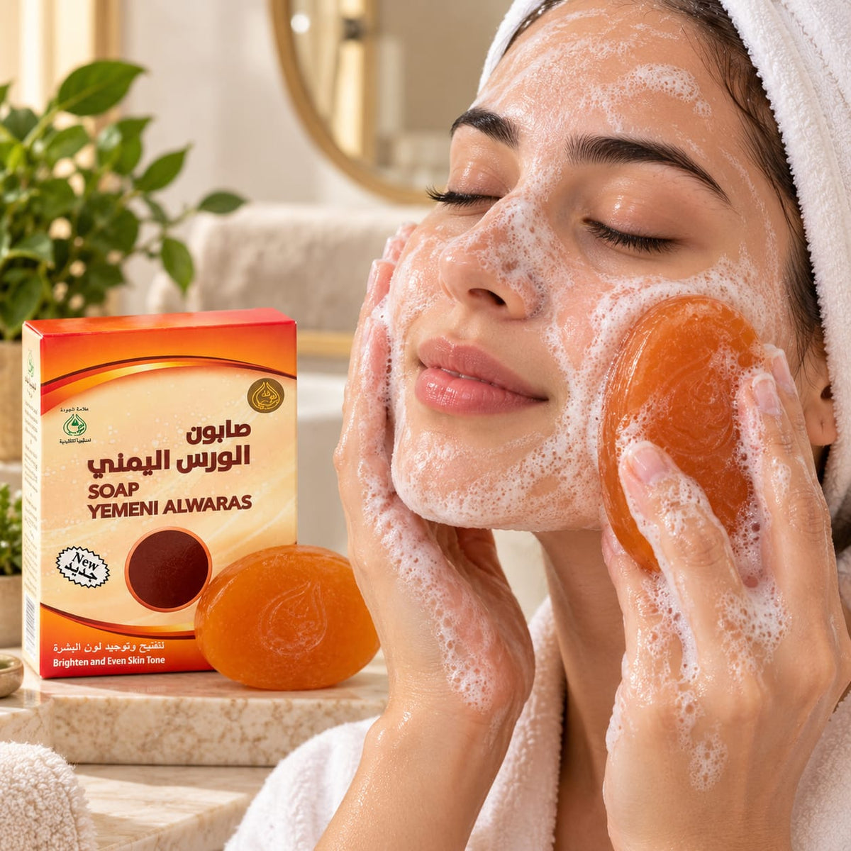 Yemeni Al-Waras Soap for Skin Lightening and Unifying its Tone - 100 g