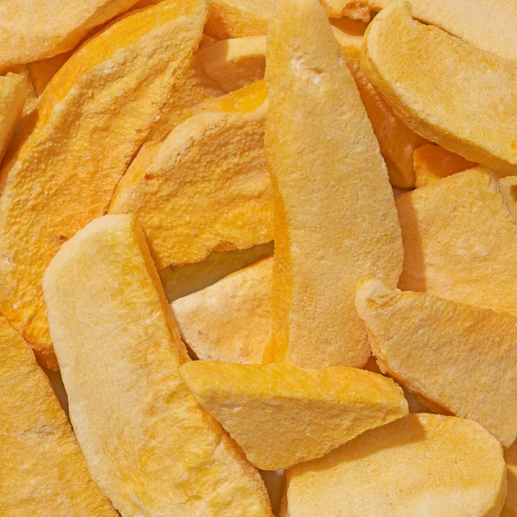 Close-up of Freeze Dried Mango slices